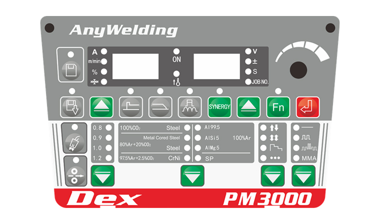 Megmeet Dex PM welding machine panel